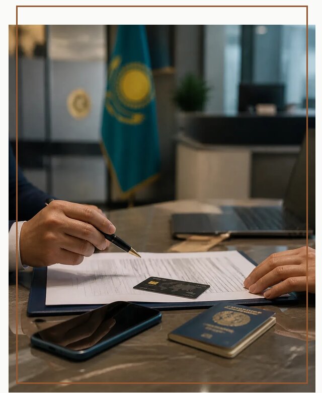 Открытие счета и банковской карты в Казахстане в Фурманове